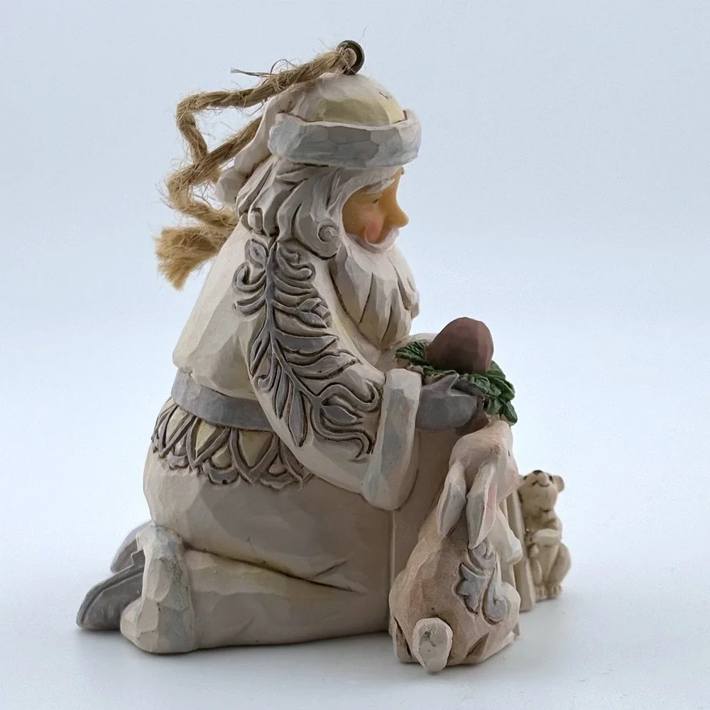 Jim Shore Heartwood Creek Kneeling Santa with Baby & Animals Ornament